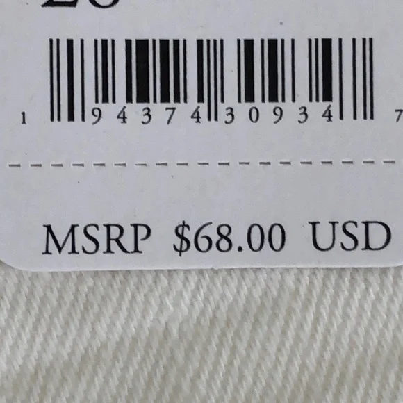 NWT Free People/We The Free Loving Good Vibrations Cutoff Shorts in Spring White - Picture 5 of 11